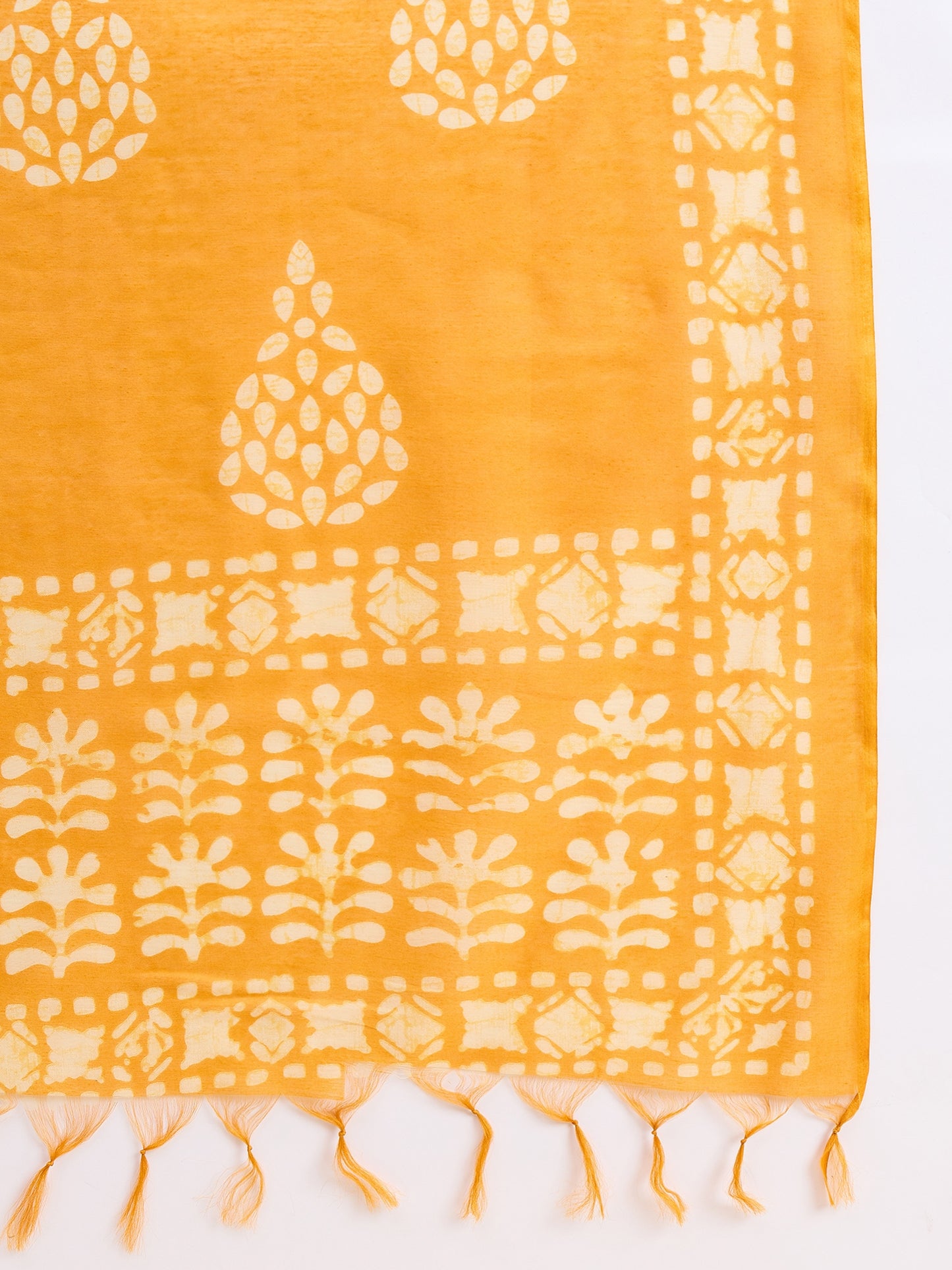 Yellow Straight Kurta And Pant Set With Dupatta