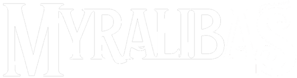 generate a logo for "Myralibas", keep only name as text no graphics, use colour gradient starting from db2777 and ending at 9333ea