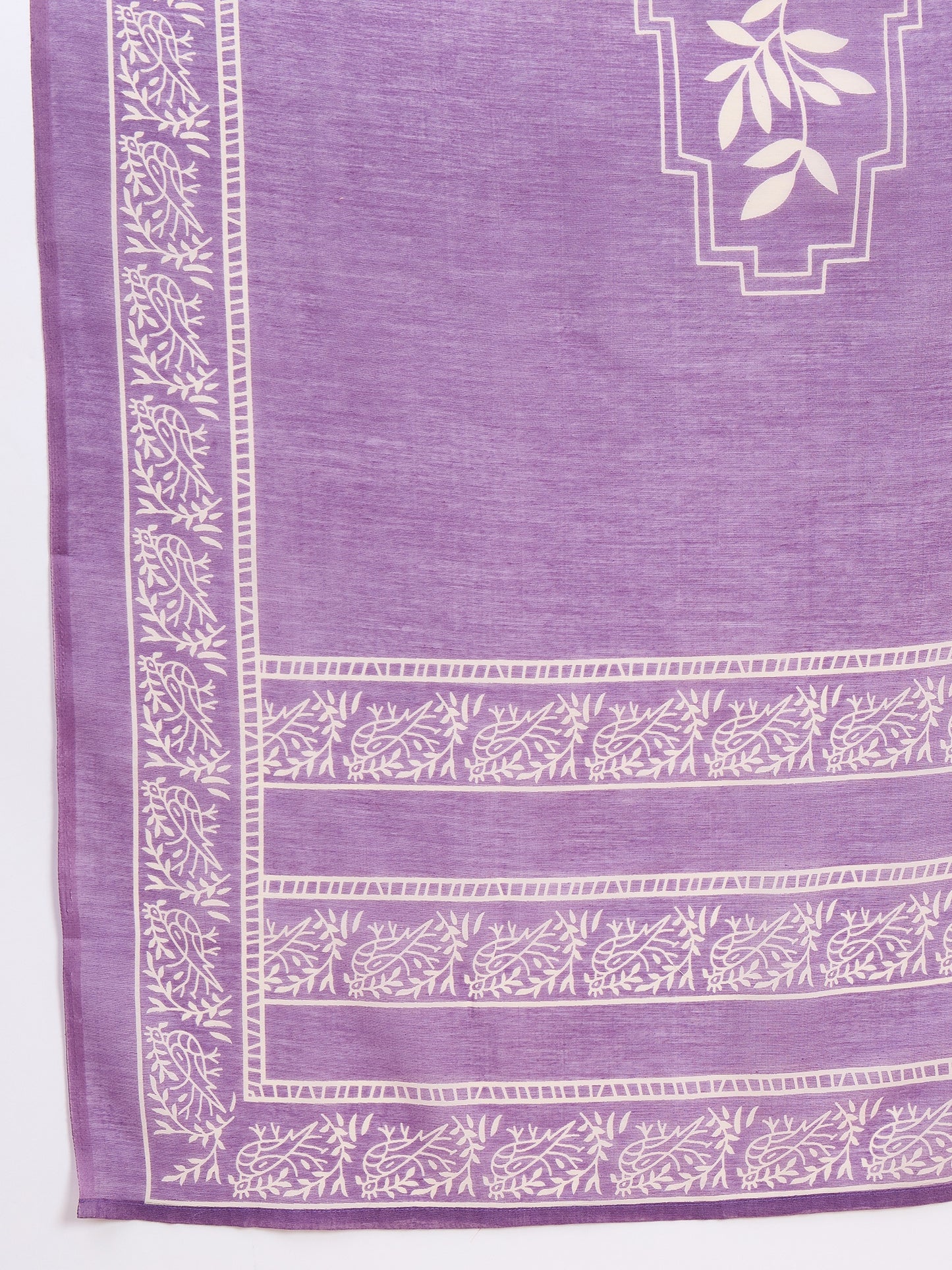 Purple Anarkali Kurta And Pant Set With Dupatta