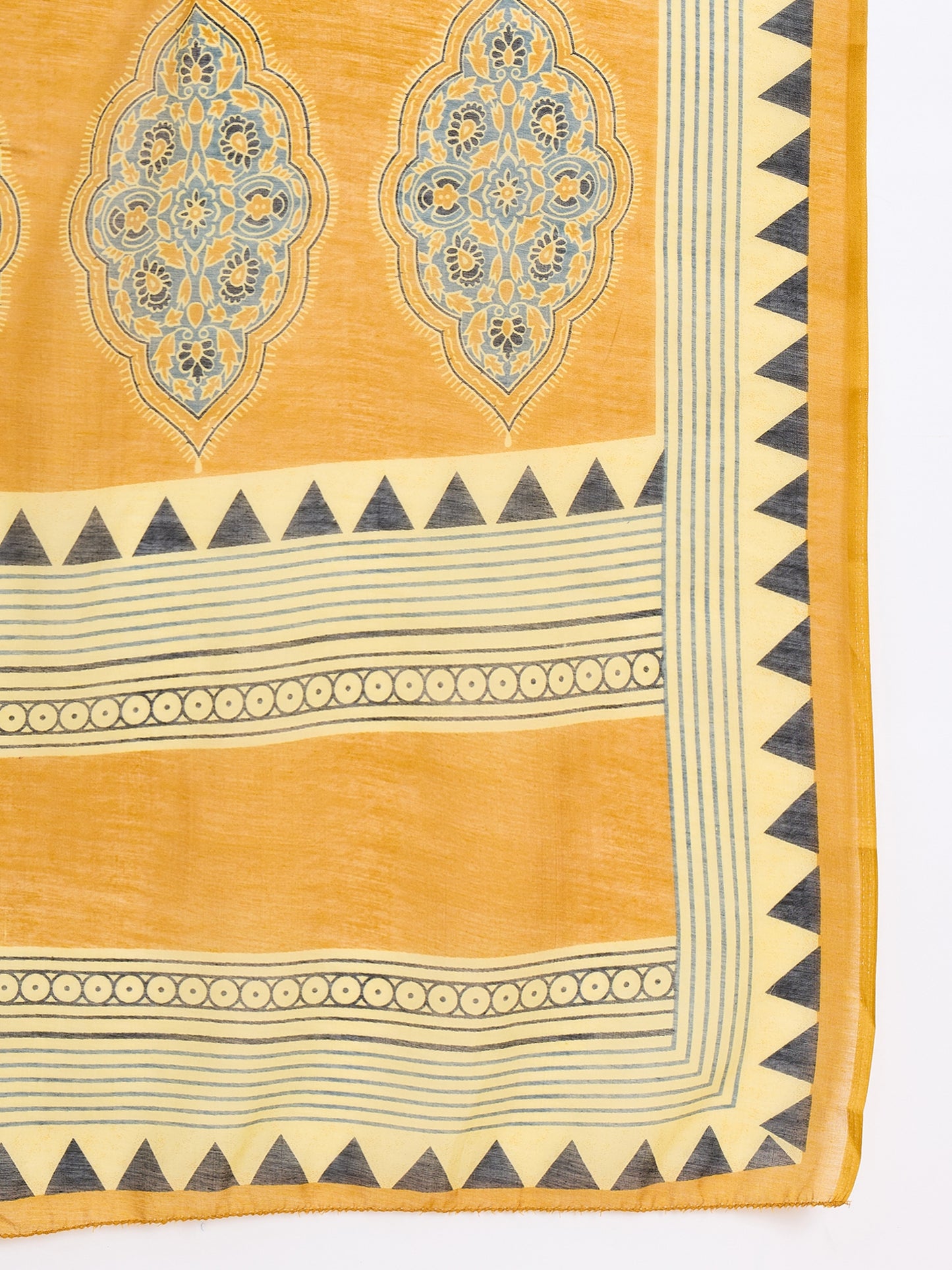 Yellow Anarkali Kurta And Pant Set With Dupatta