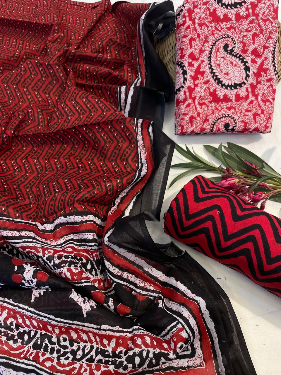 Cotton Suit With Cotton Dupatta