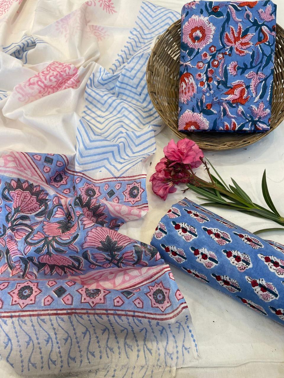 Cotton Suit With Cotton Dupatta