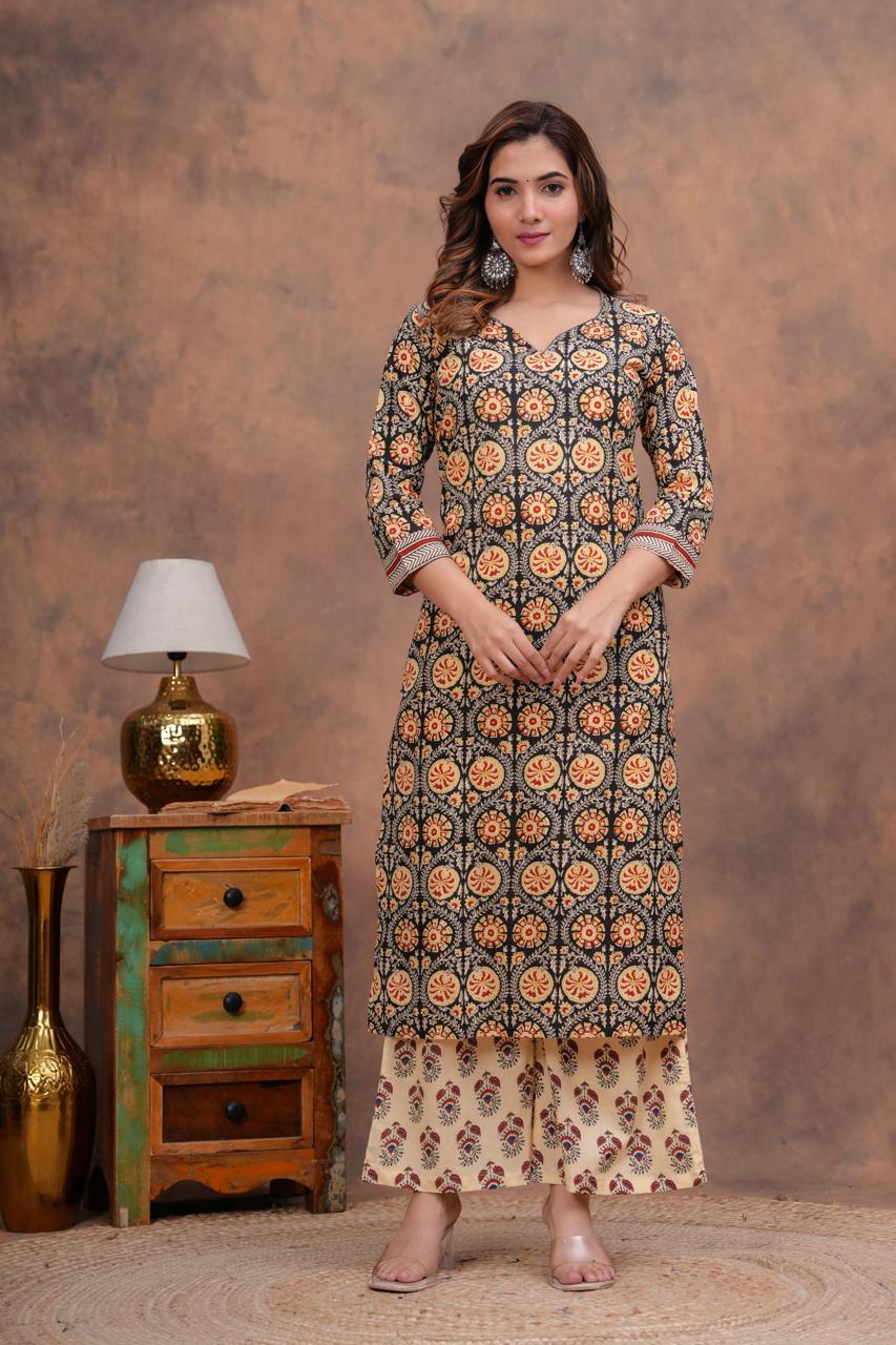 Cotton Kurta With Plazzo