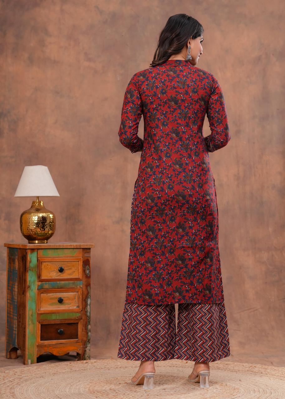 Cotton Kurta With Plazzo