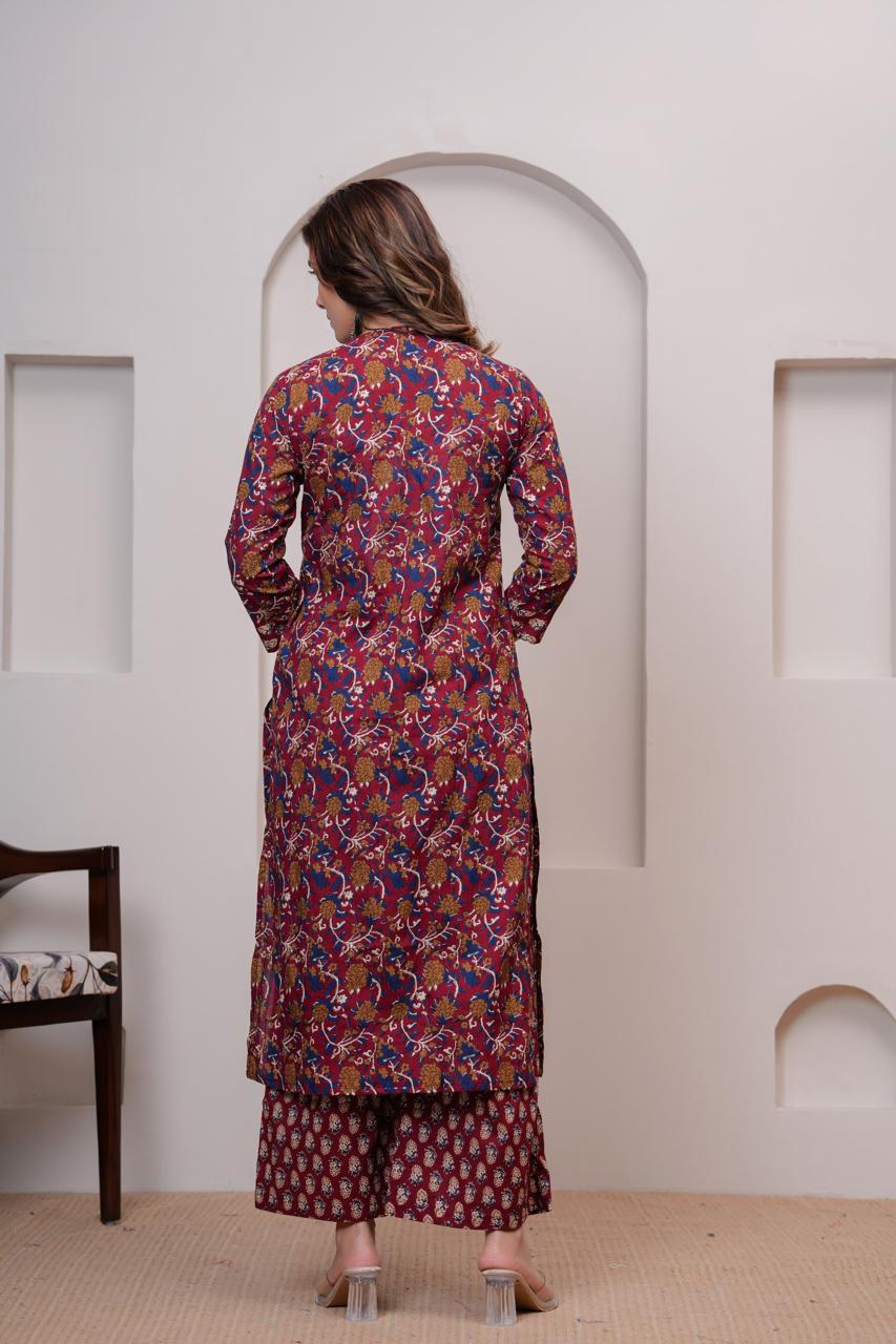 Cotton Kurta With Plazzo