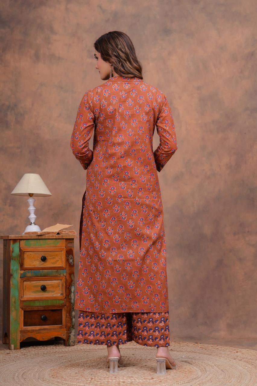 Cotton Kurta With Plazzo