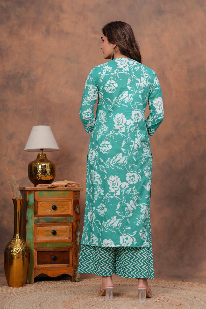 Cotton Kurta With Plazzo