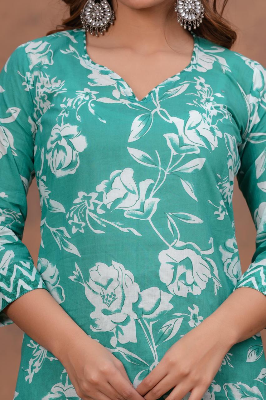 Cotton Kurta With Plazzo
