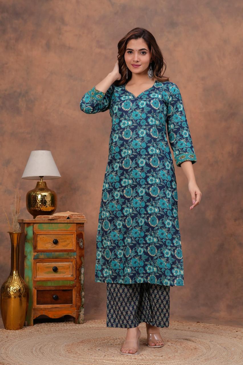 Cotton Kurta With Plazzo