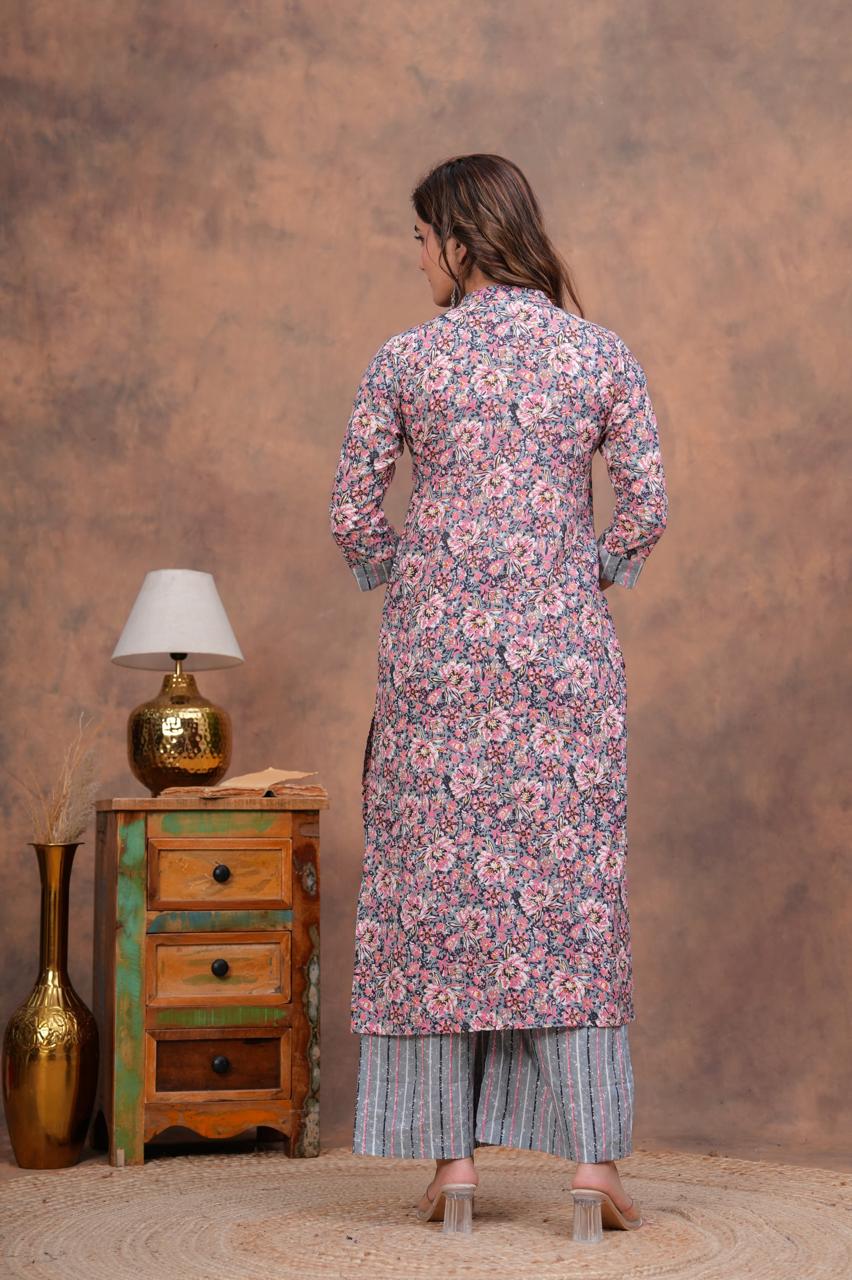 Cotton Kurta With Plazzo