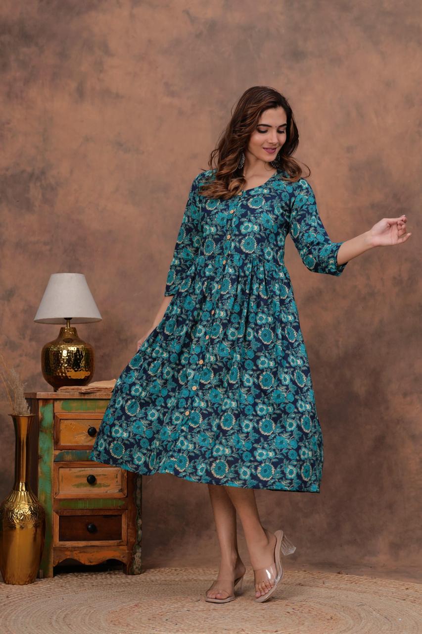 Cotton Long Kurtis
