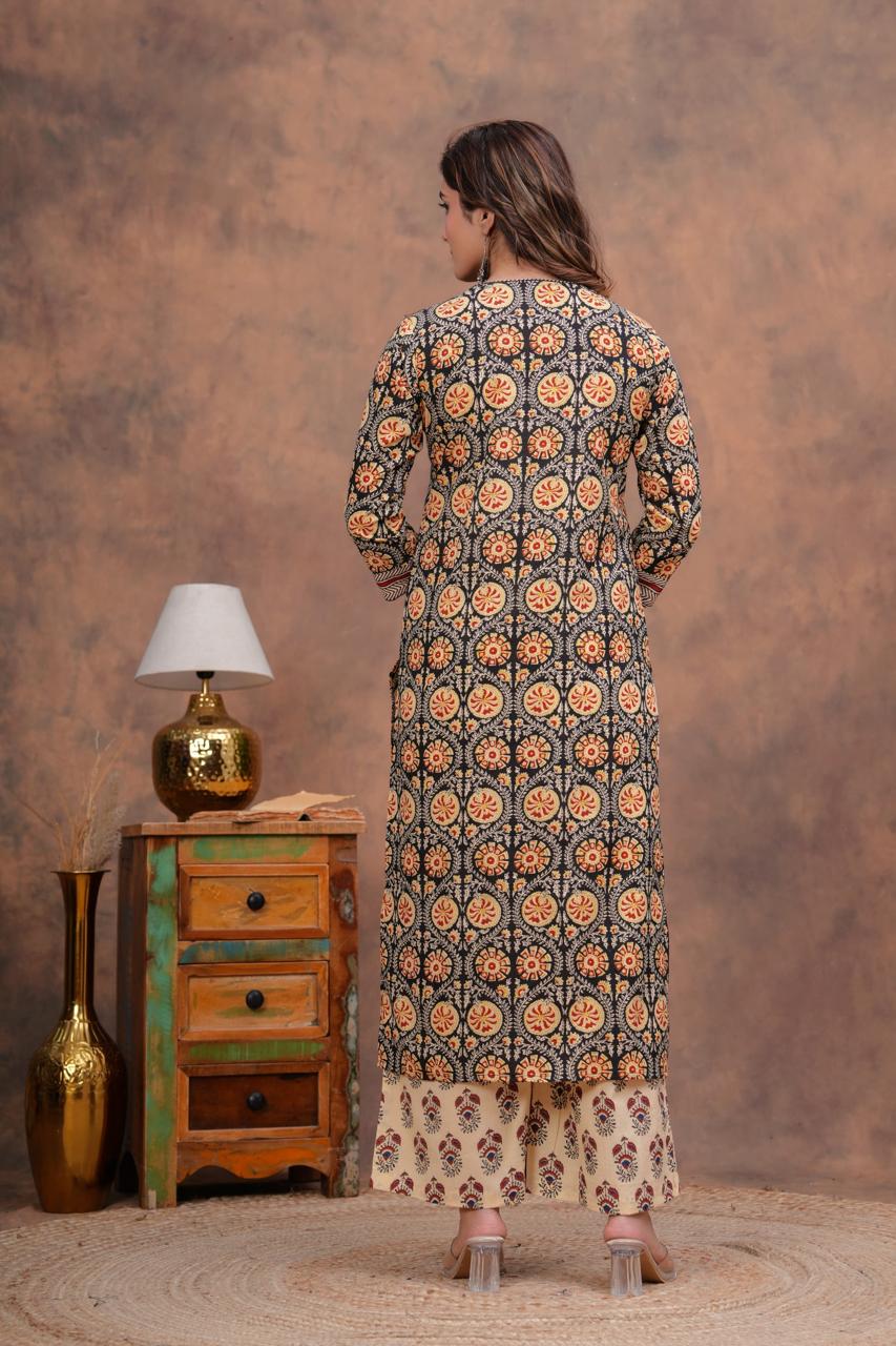 Cotton Kurta With Plazzo