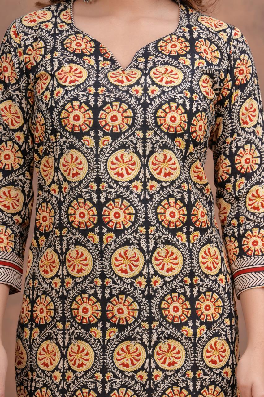 Cotton Kurta With Plazzo