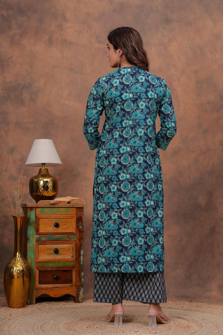 Cotton Kurta With Plazzo