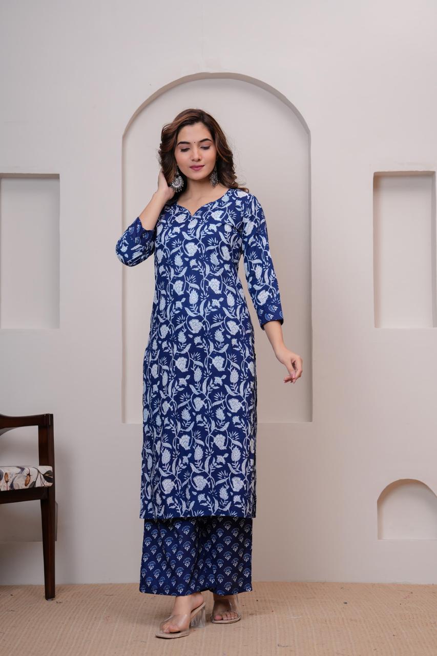 Cotton Kurta With Plazzo