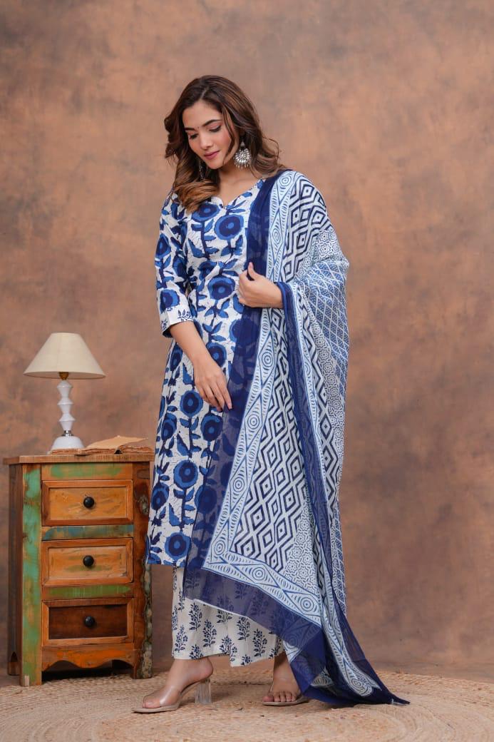 Kurta Set With Cotton Dupatta