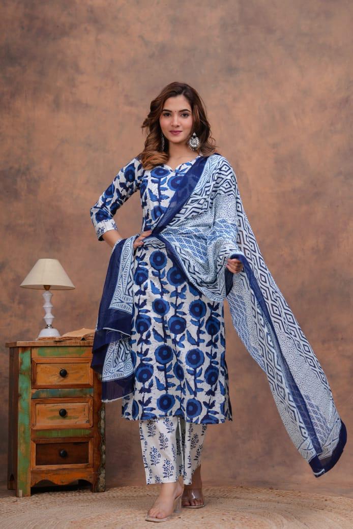 Kurta Set With Cotton Dupatta