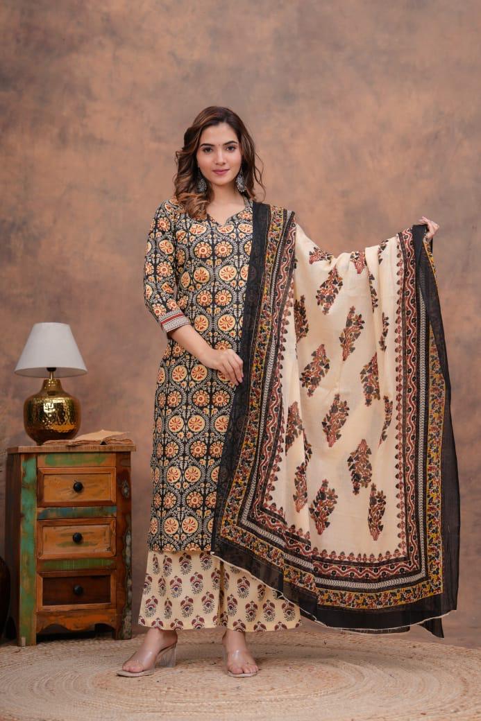 Kurta Set With Cotton Dupatta
