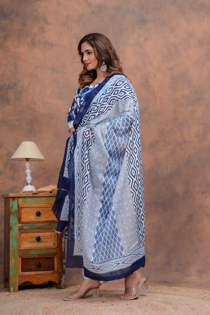 Kurta Set With Cotton Dupatta