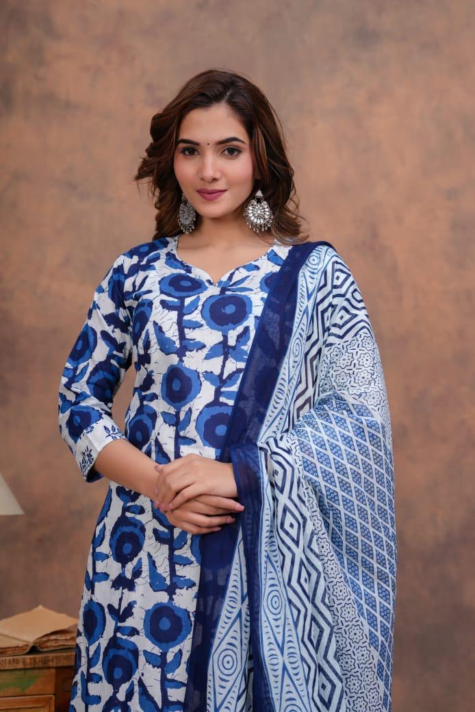 Kurta Set With Cotton Dupatta