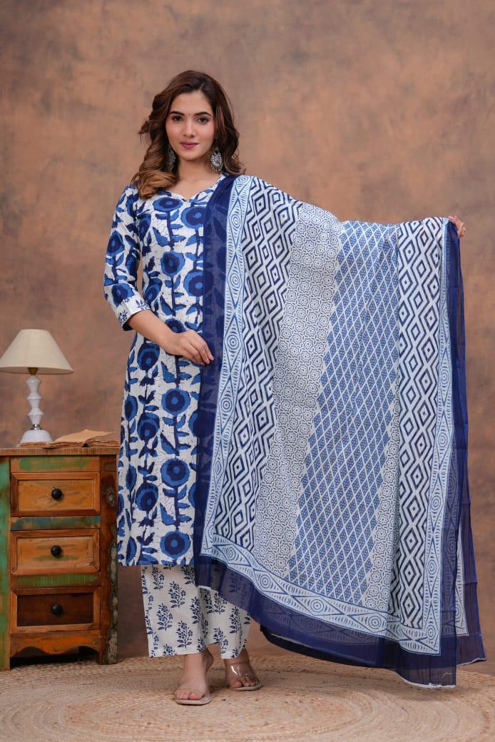 Kurta Set With Cotton Dupatta
