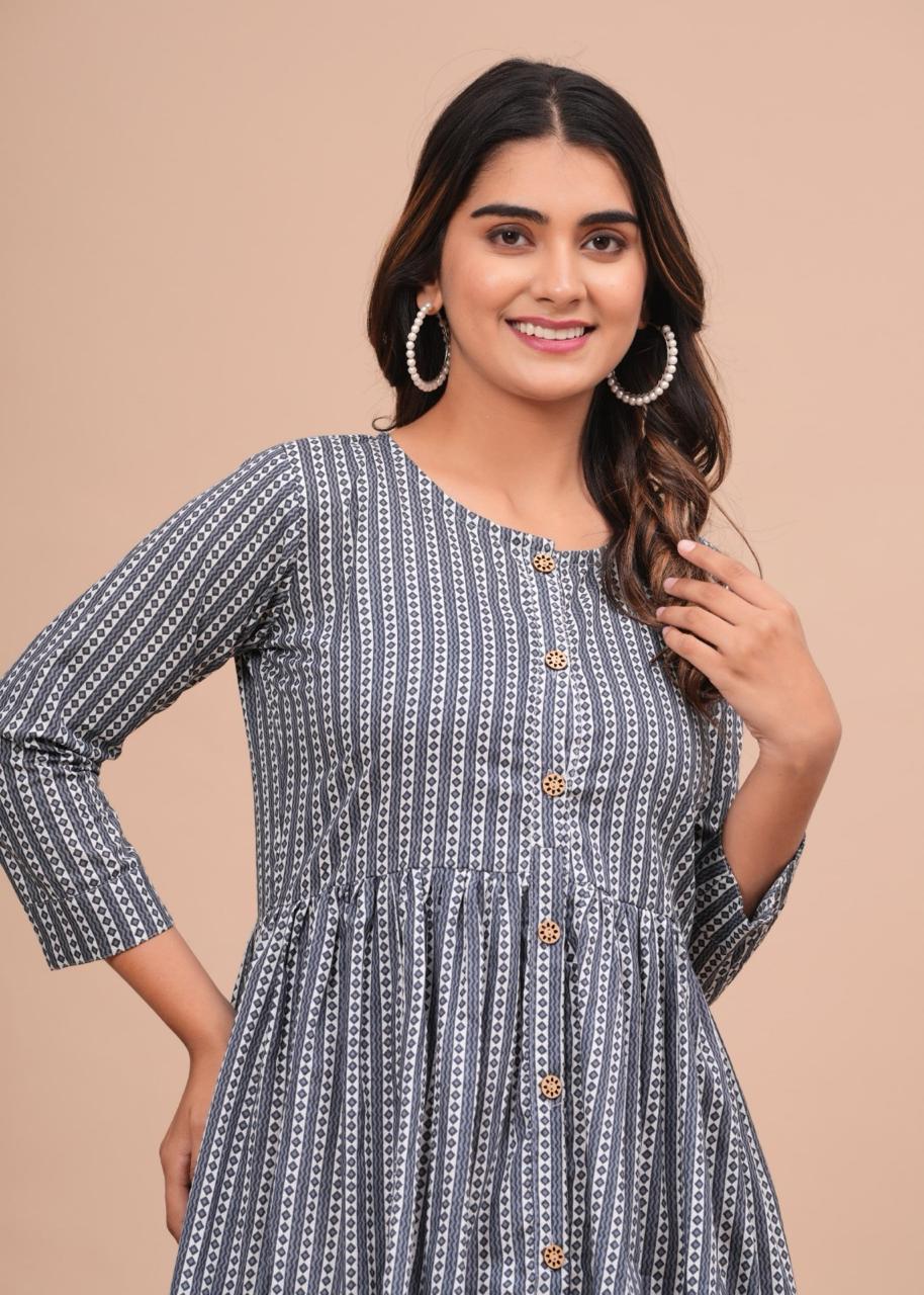 Cotton Long Kurtis