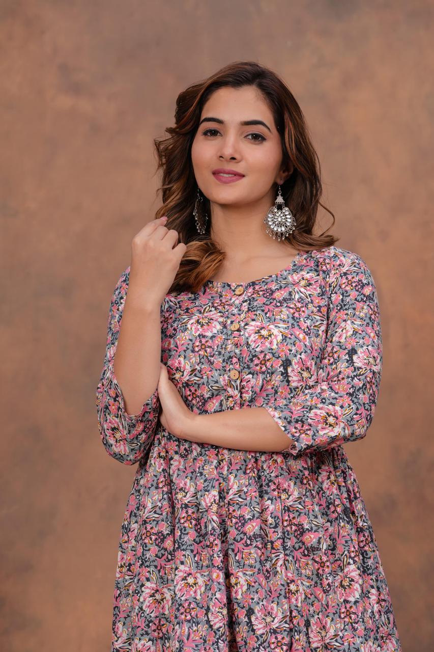 Cotton Long Kurtis