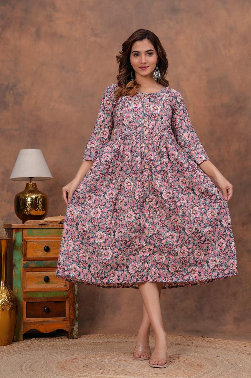 Cotton Long Kurtis