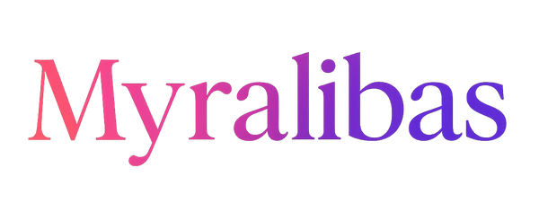 generate a logo for "Myralibas", keep only name as text no graphics, use colour gradient starting from db2777 and ending at 9333ea