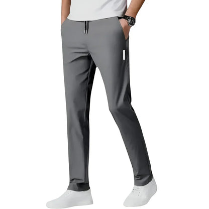 Lycra Men's Track Pants (Black & Grey, S) (Pack of 2)