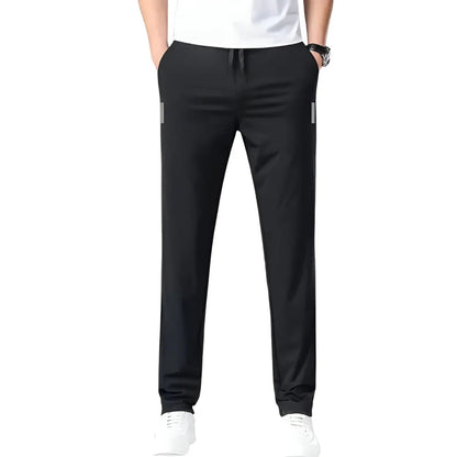 Lycra Men's Track Pants (Black & Grey, S) (Pack of 2)
