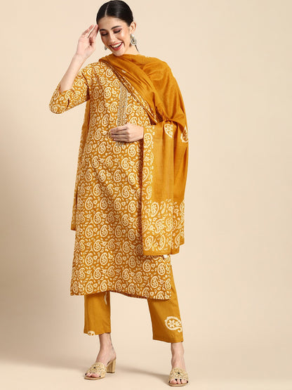 Yellow Kurta Set With Dupatta