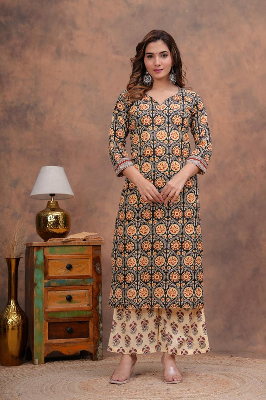 Cotton Kurta With Plazzo