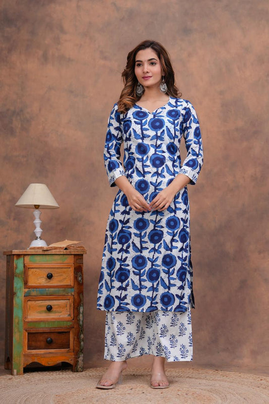 Cotton Kurta With Plazzo