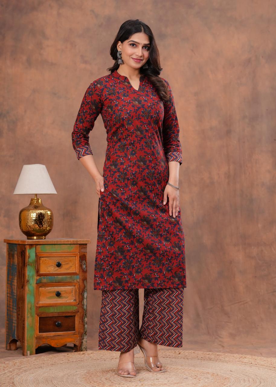 Cotton Kurta With Plazzo
