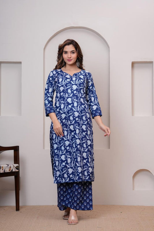 Cotton Kurta With Plazzo