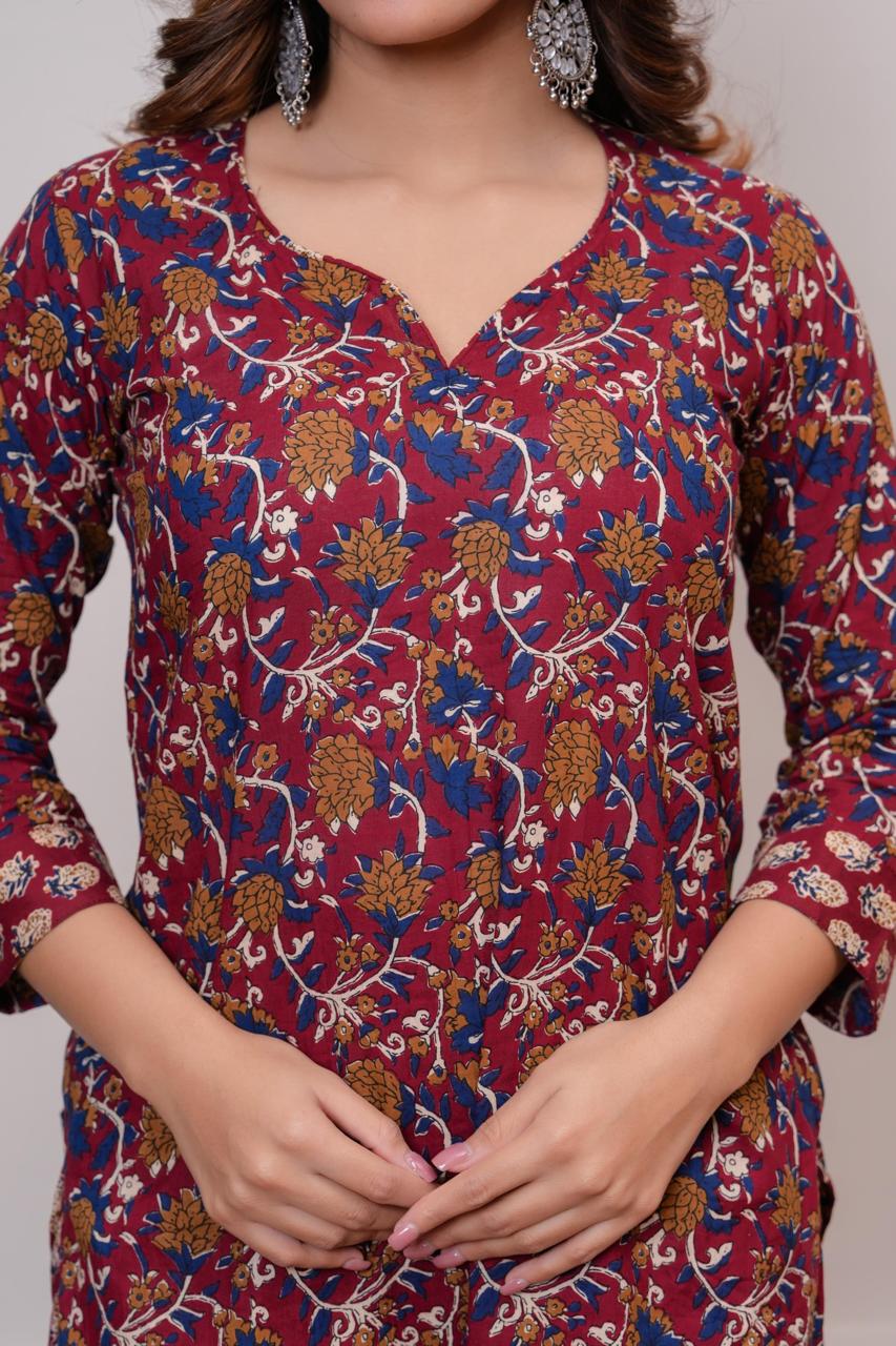Cotton Kurta With Plazzo