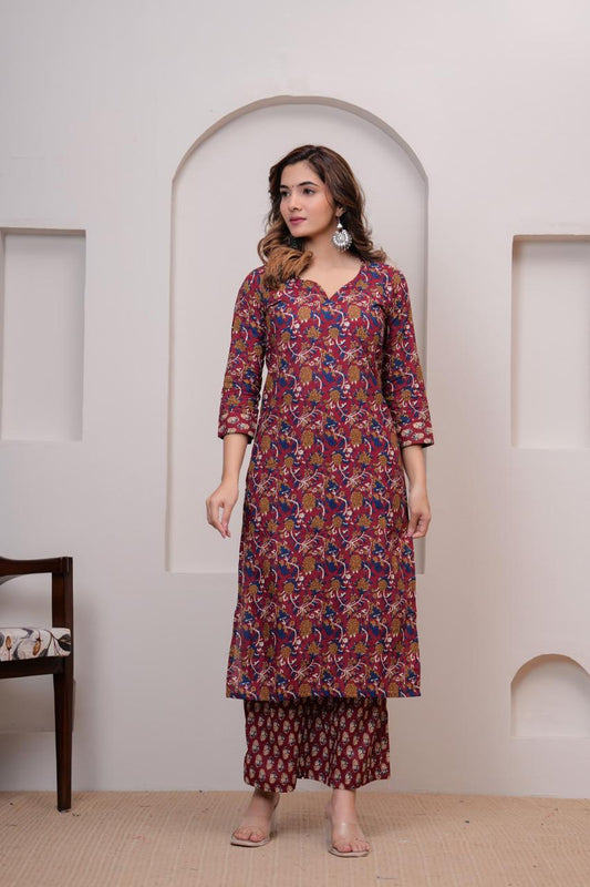 Cotton Kurta With Plazzo
