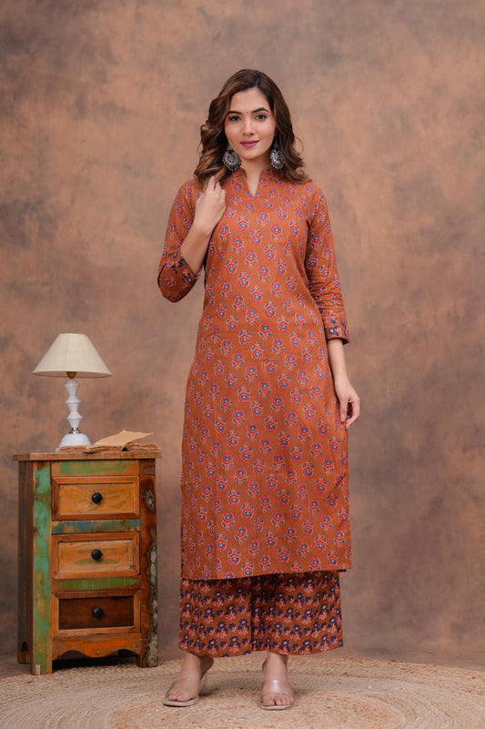 Cotton Kurta With Plazzo