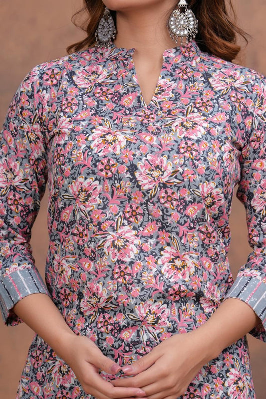Cotton Kurta With Plazzo