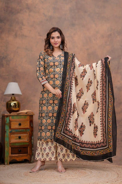 Kurta Set With Cotton Dupatta